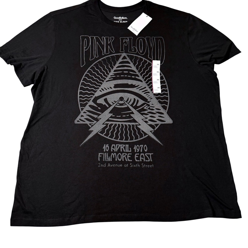 Goodfellow Pink Floyd Fillmore East 1970 Graphic T-Shirt Mens XXL Black NEW